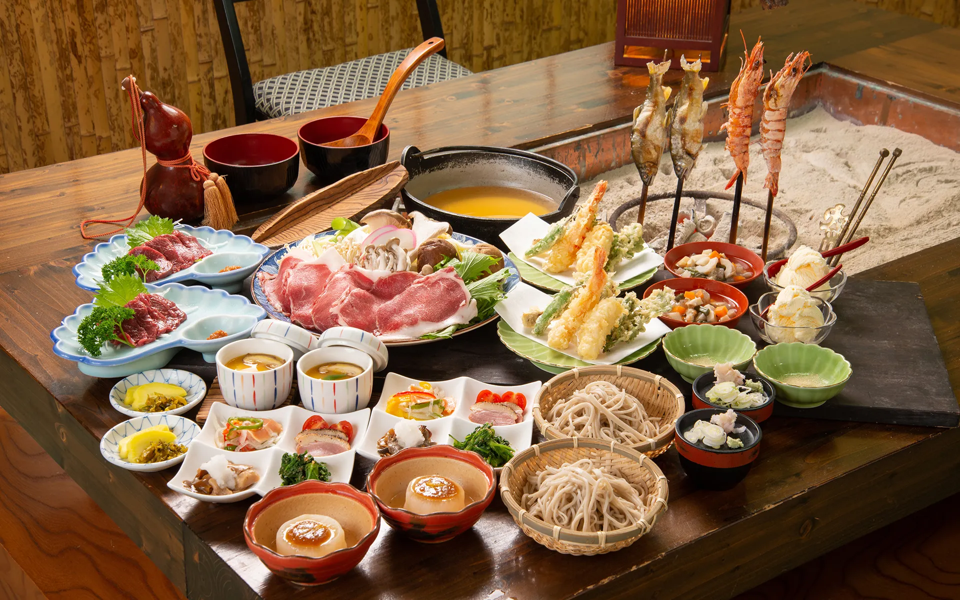 囲炉裏料理一例